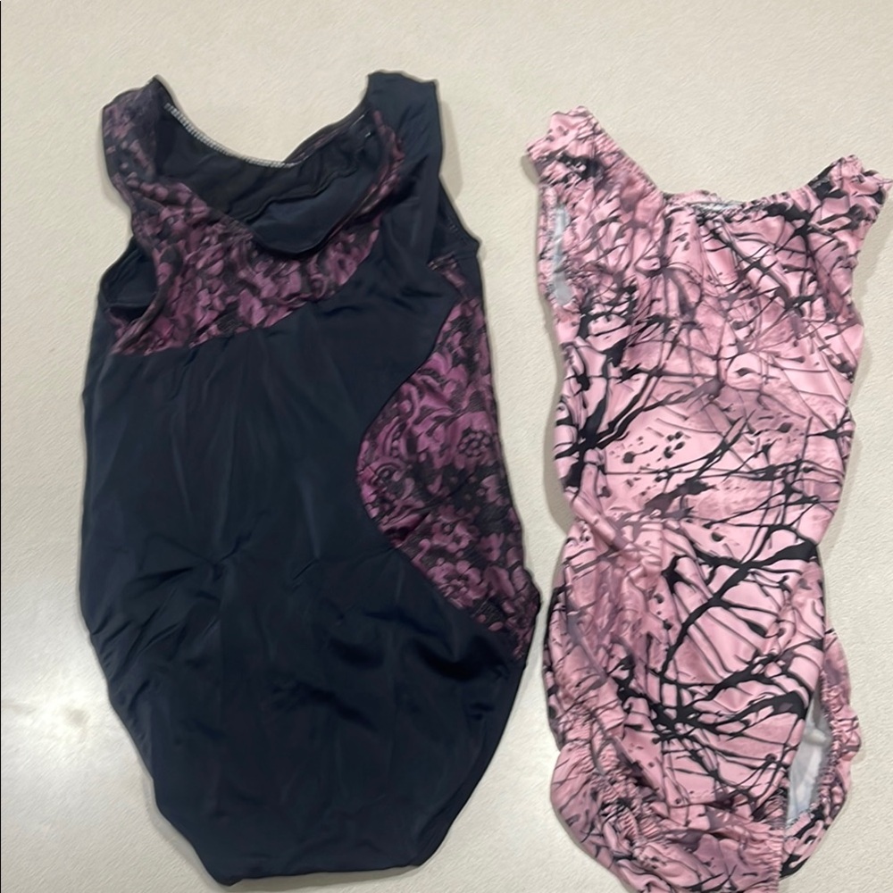 Black and Pink Girls' Leotard Set size 7/8